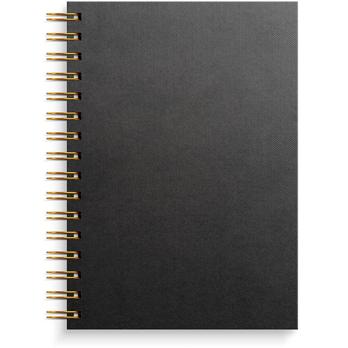 Anteckningsbok Burde Spiral Linjerad Svart A5