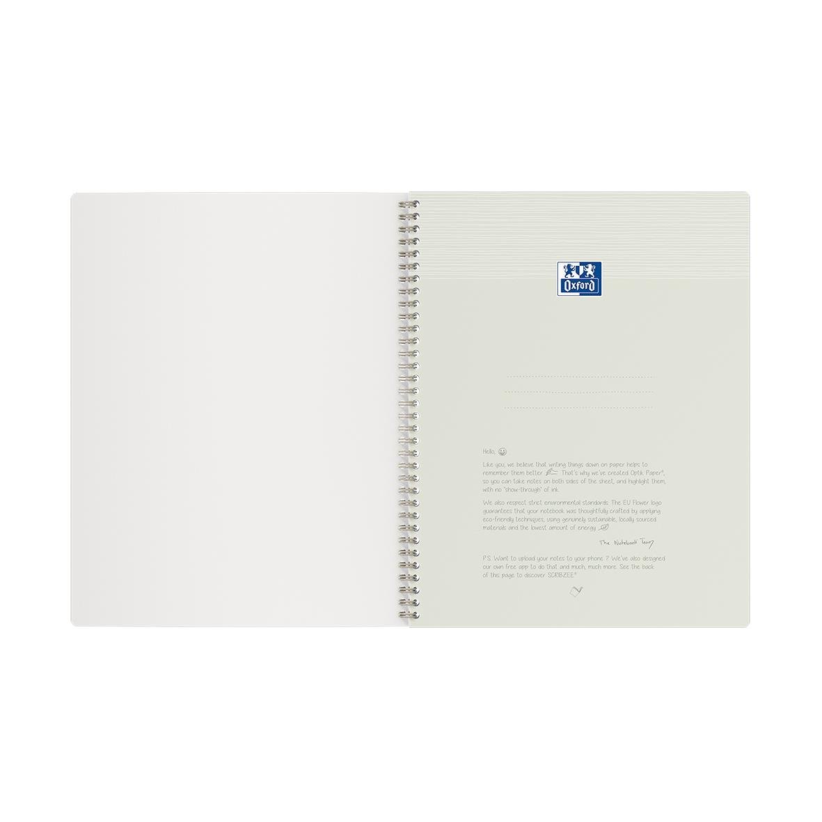 Kollegieblock Oxford Origins Rutat 70 Blad Svart A4+ 90g