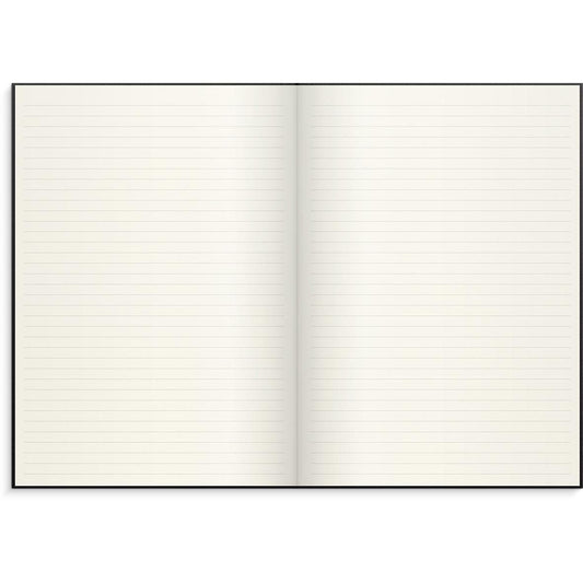 Anteckningsbok Burde Linnetextil Olinjerad Svart A5