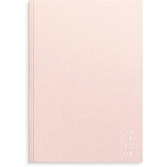 Anteckningsbok Burde Linnetextil Olinjerad Rosa A5