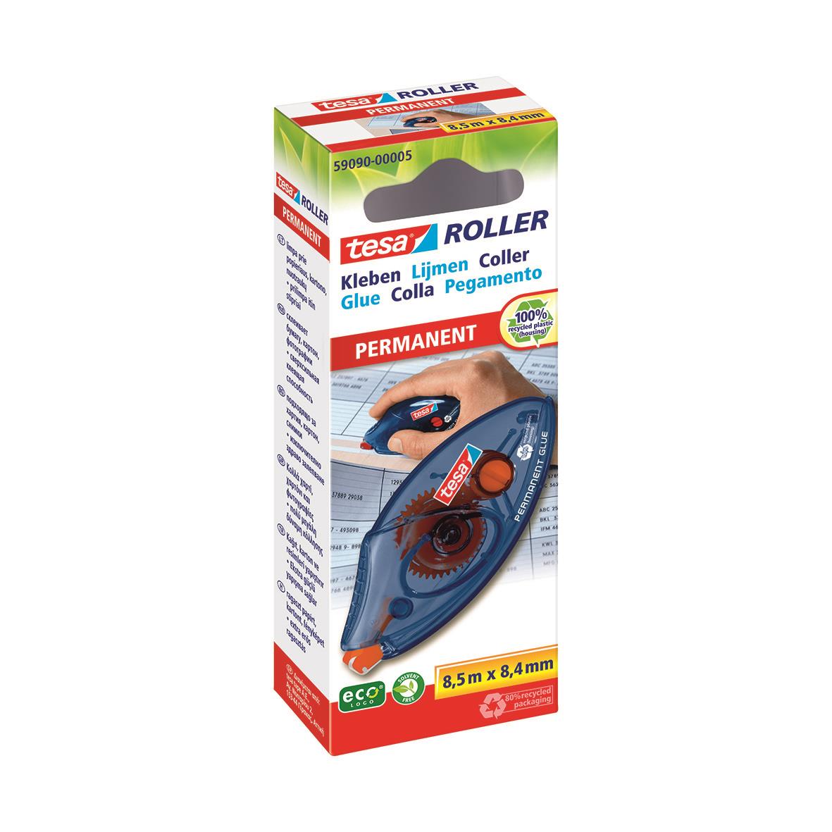 Limroller Tesa Engångs Permanent EcoLogo 8,4mm x 8,5m