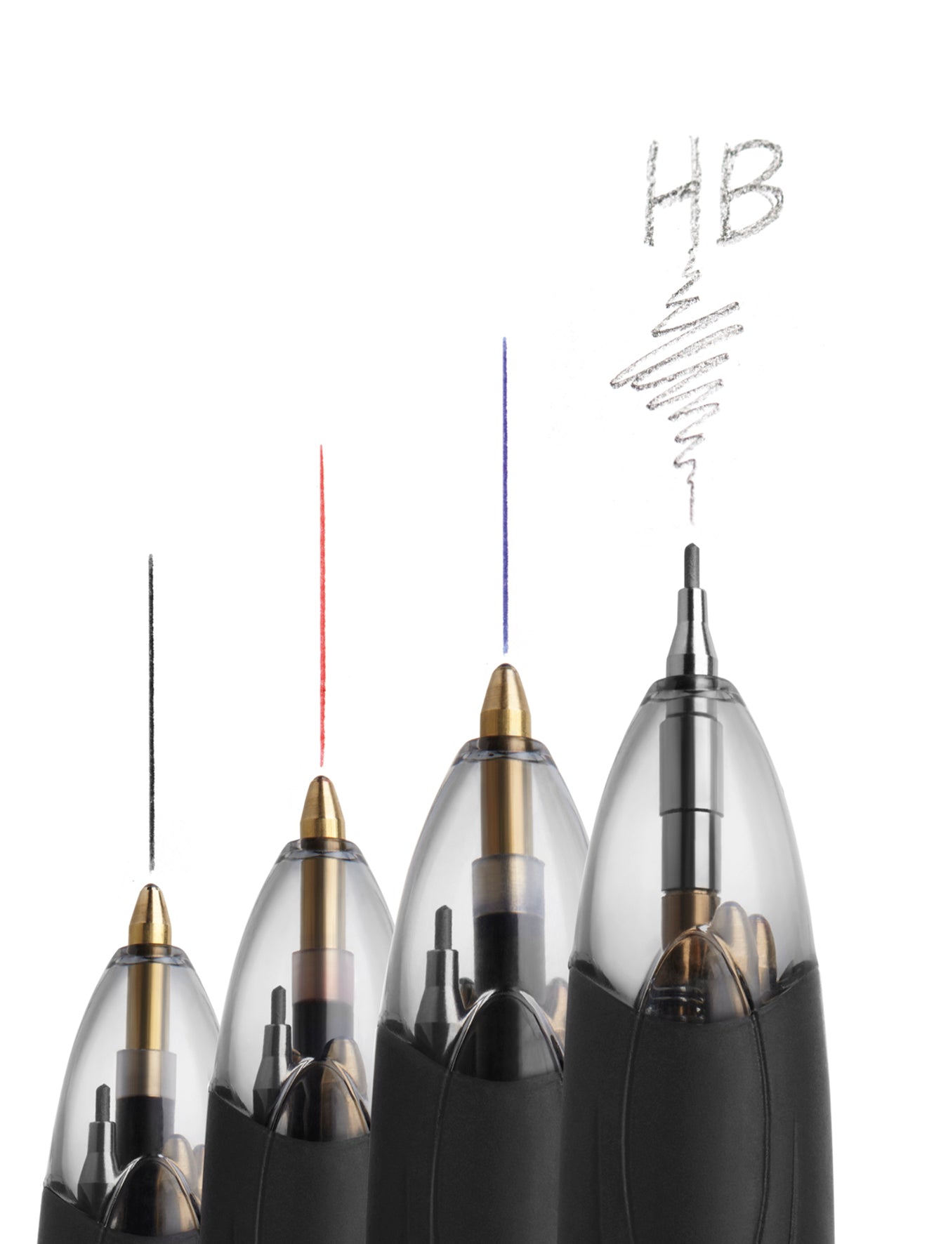Kulspetspenna Bic 3 blä।ck+ blyerts