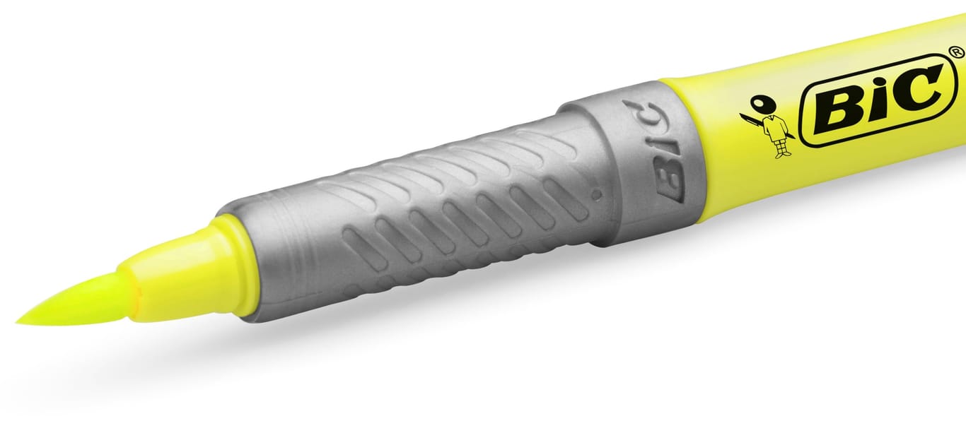 Överstrykningspenna Bic Flex Gul