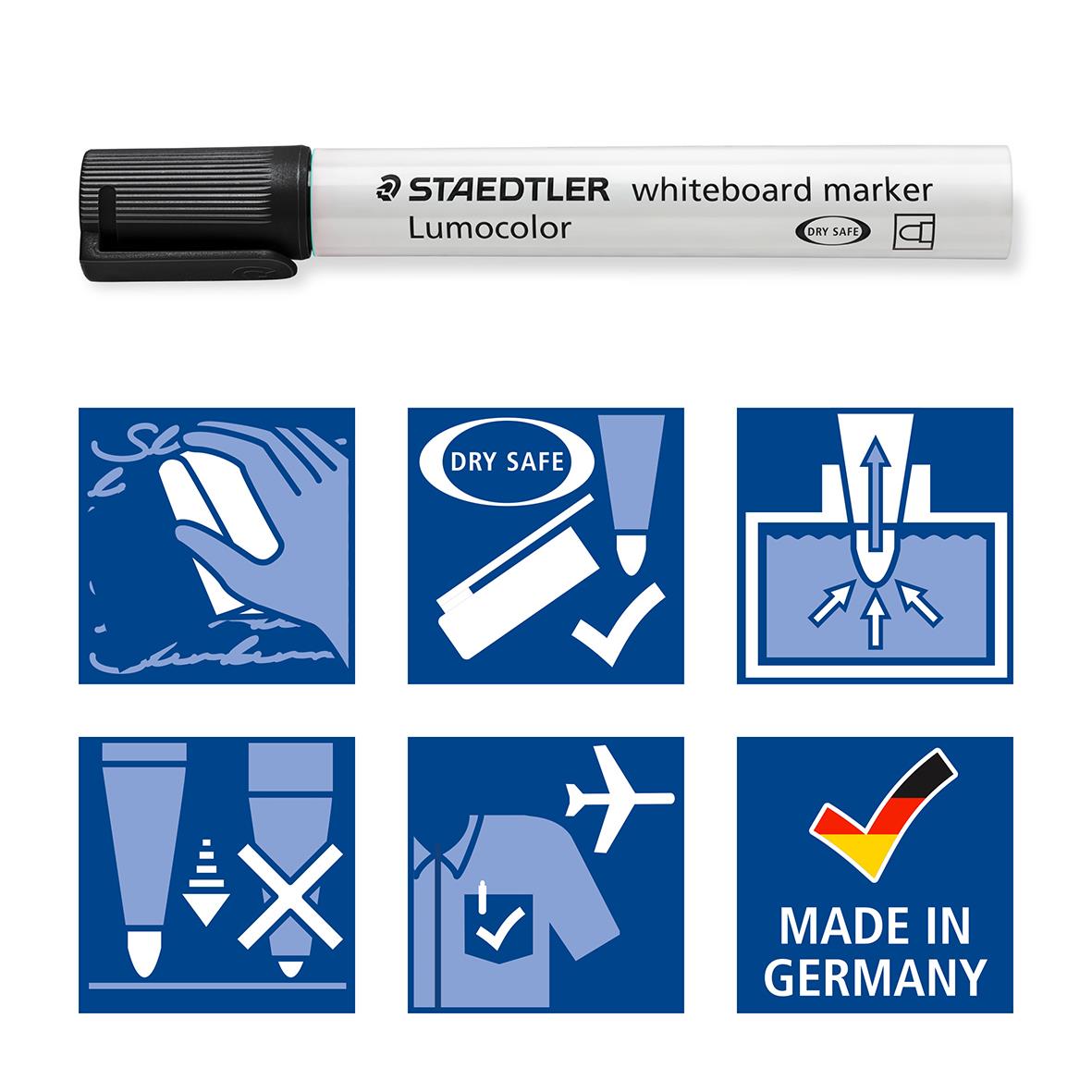 Whiteboardpenna Staedtler Lumocolor Rund Svart 2mm