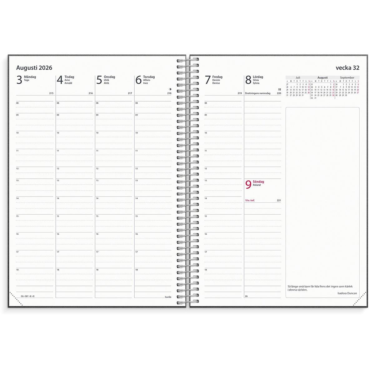 Almanacka Burde 1054 Business VIP Refill 2026