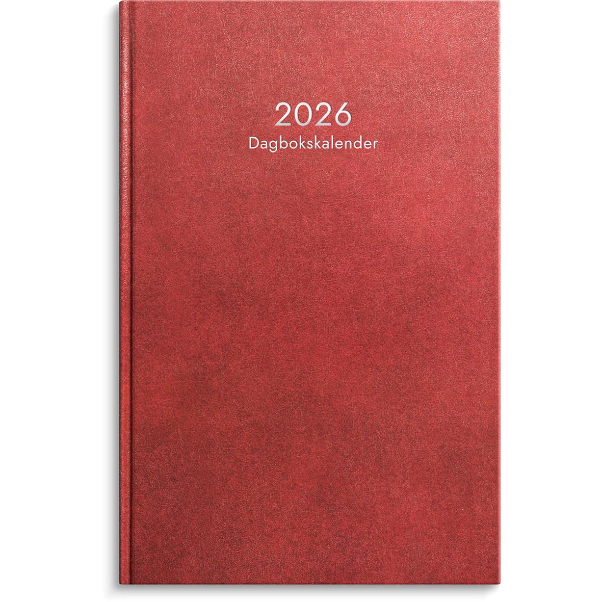 Almanacka Burde 1087 Dagbokskalender Inbunden 2026 Röd