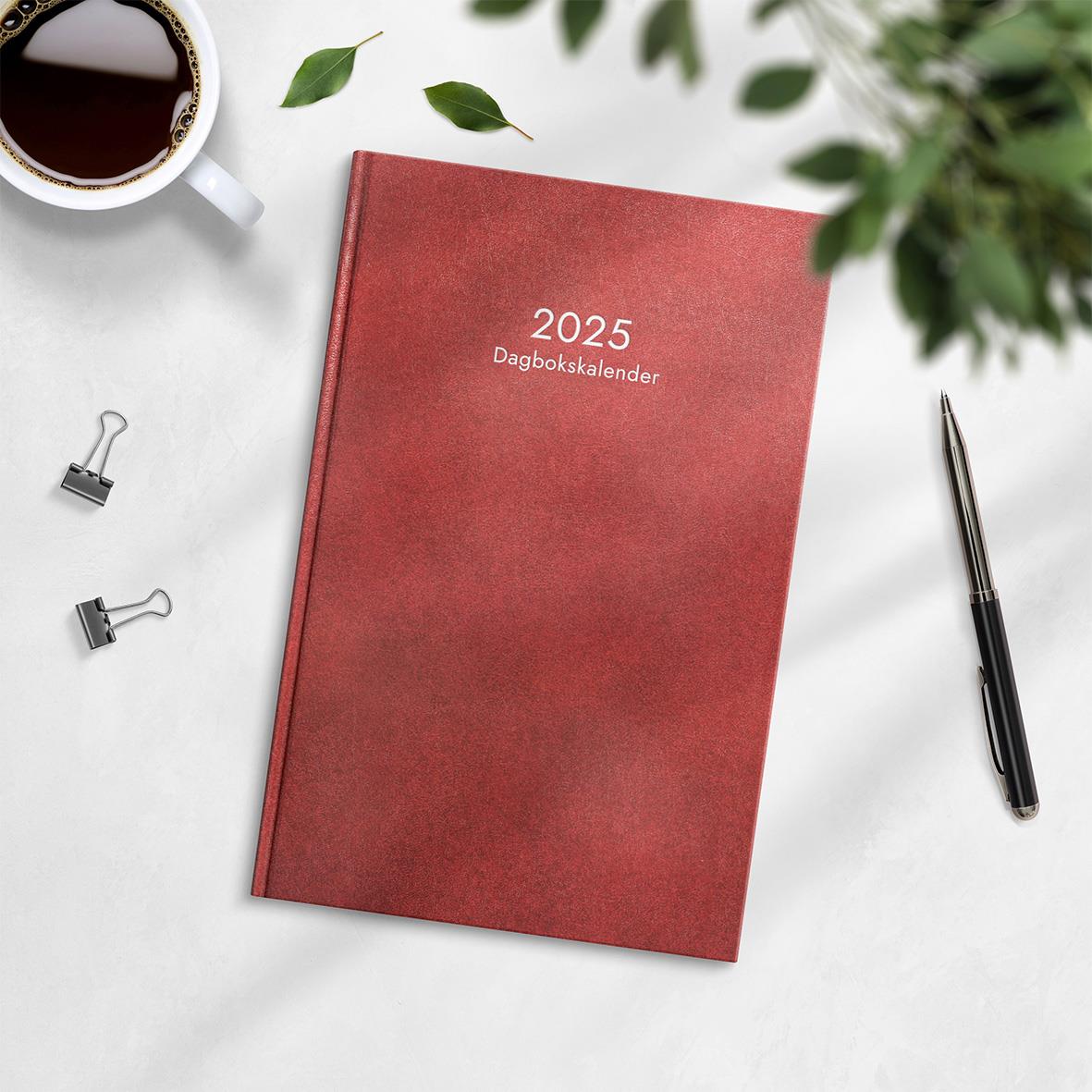 Almanacka Burde 1087 Dagbokskalender Inbunden 2026 Röd