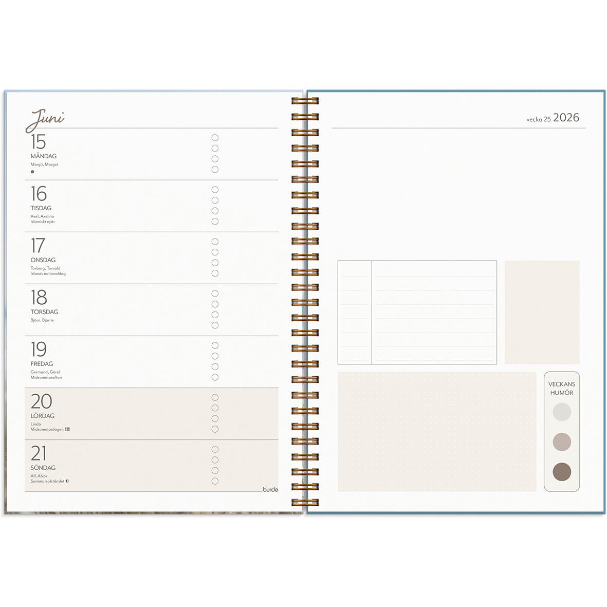 Almanacka Burde 1293 Life Planner Feel Good 2026 A5