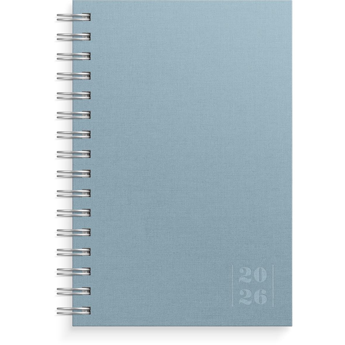 Almanacka Burde 5642 Dagbok Textile 2026 Blå 135x205mm
