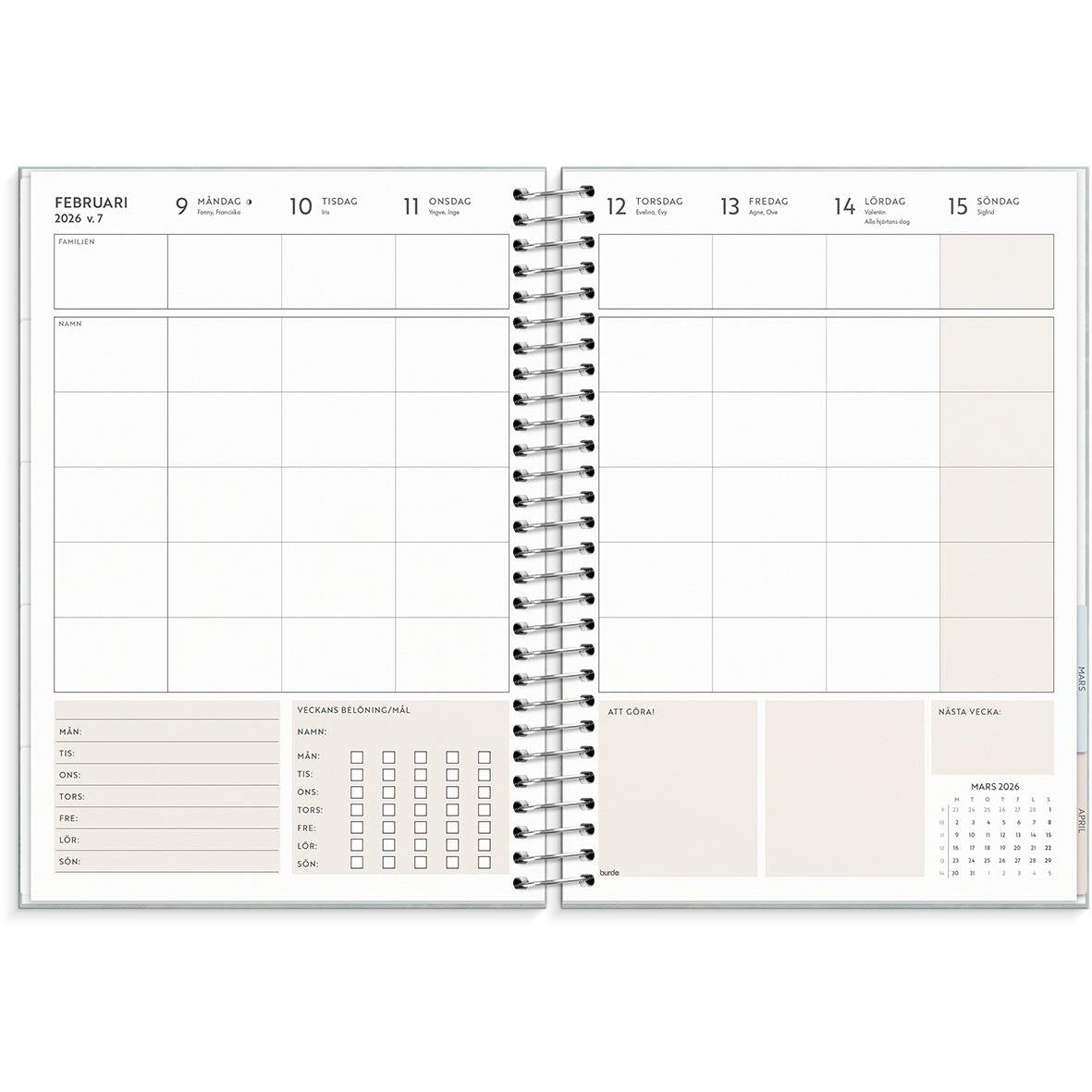 Almanacka Burde 1299 Life Organizer Family Planner 2026