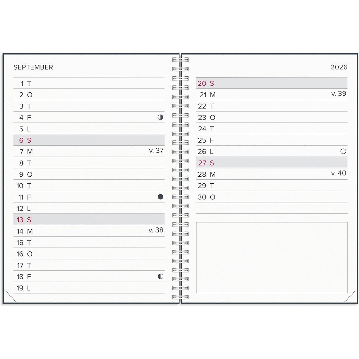 Almanacka Burde 1068 XL-Kalendern 2026