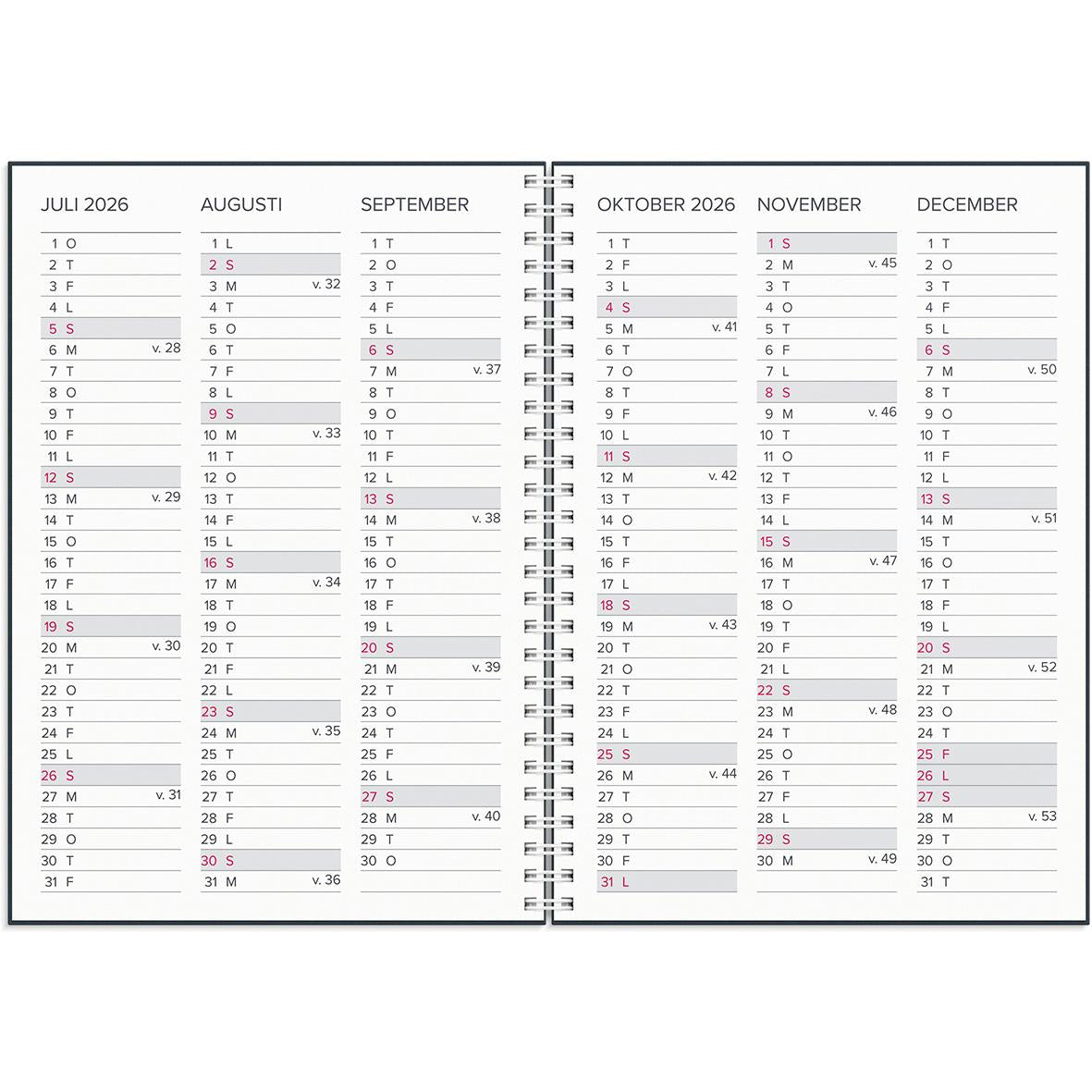 Almanacka Burde 1068 XL-Kalendern 2026