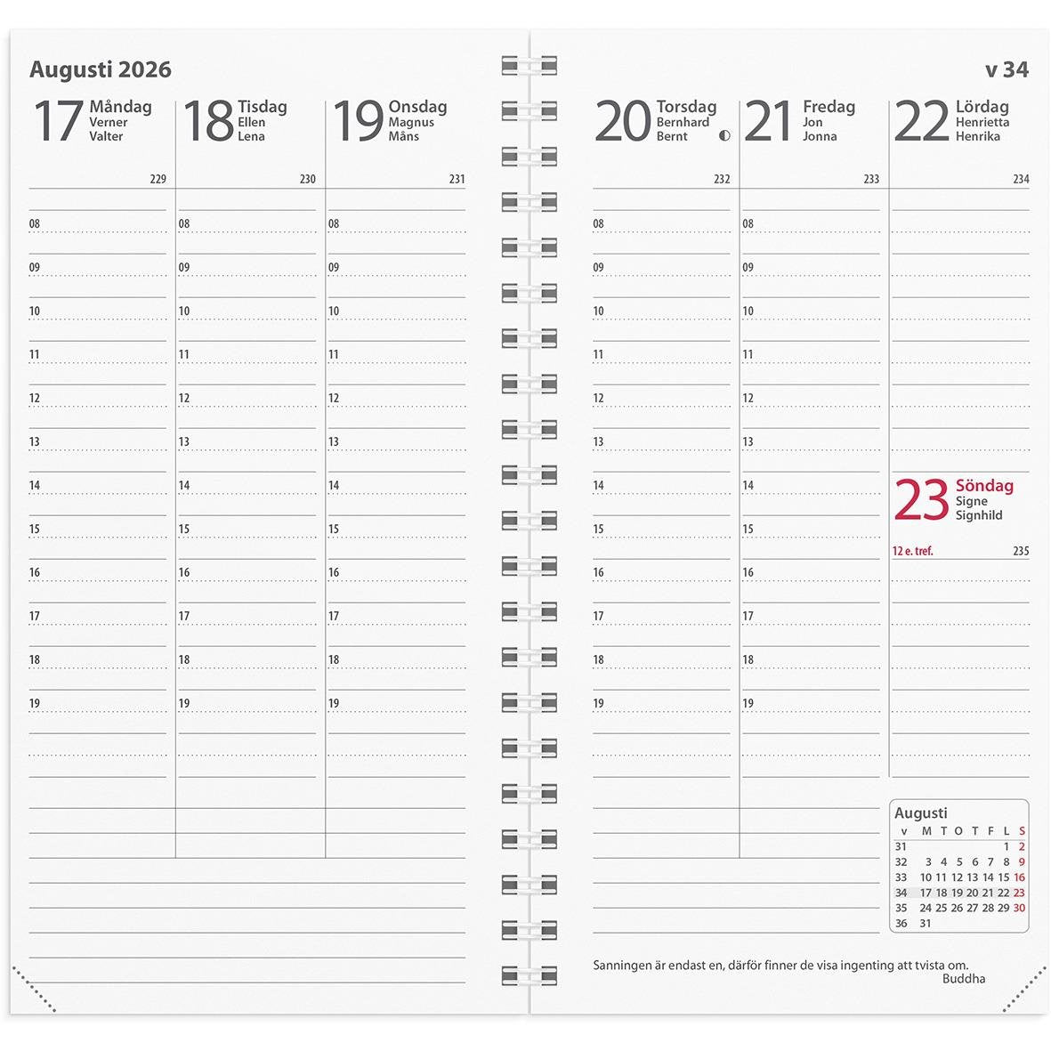 Almanacka Burde 3640 Interplano Refill 2026
