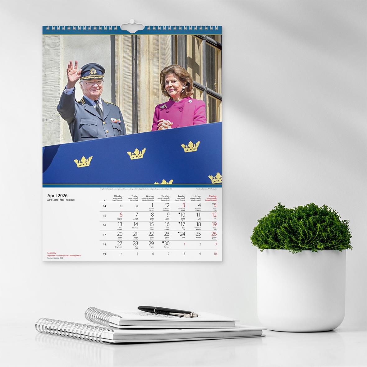 Väggkalender Burde 1797 Kungafamiljen 2026
