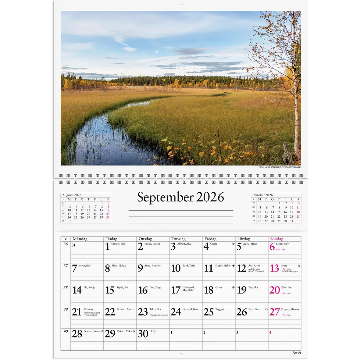 Väggkalender Burde 1720 Väggficka 2026