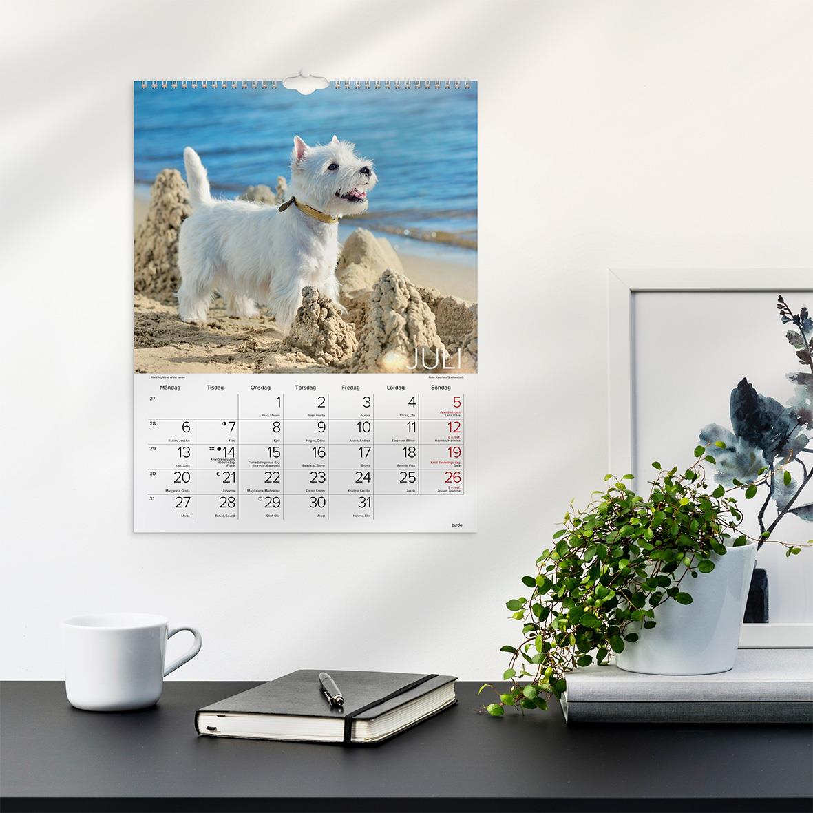 Väggkalender Burde 1777 Hundar 2026