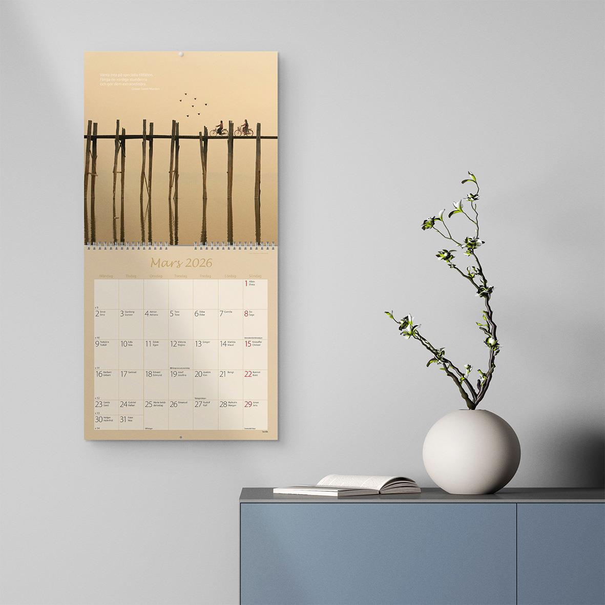 Väggkalender Burde 1721 Carpe Diem 2026