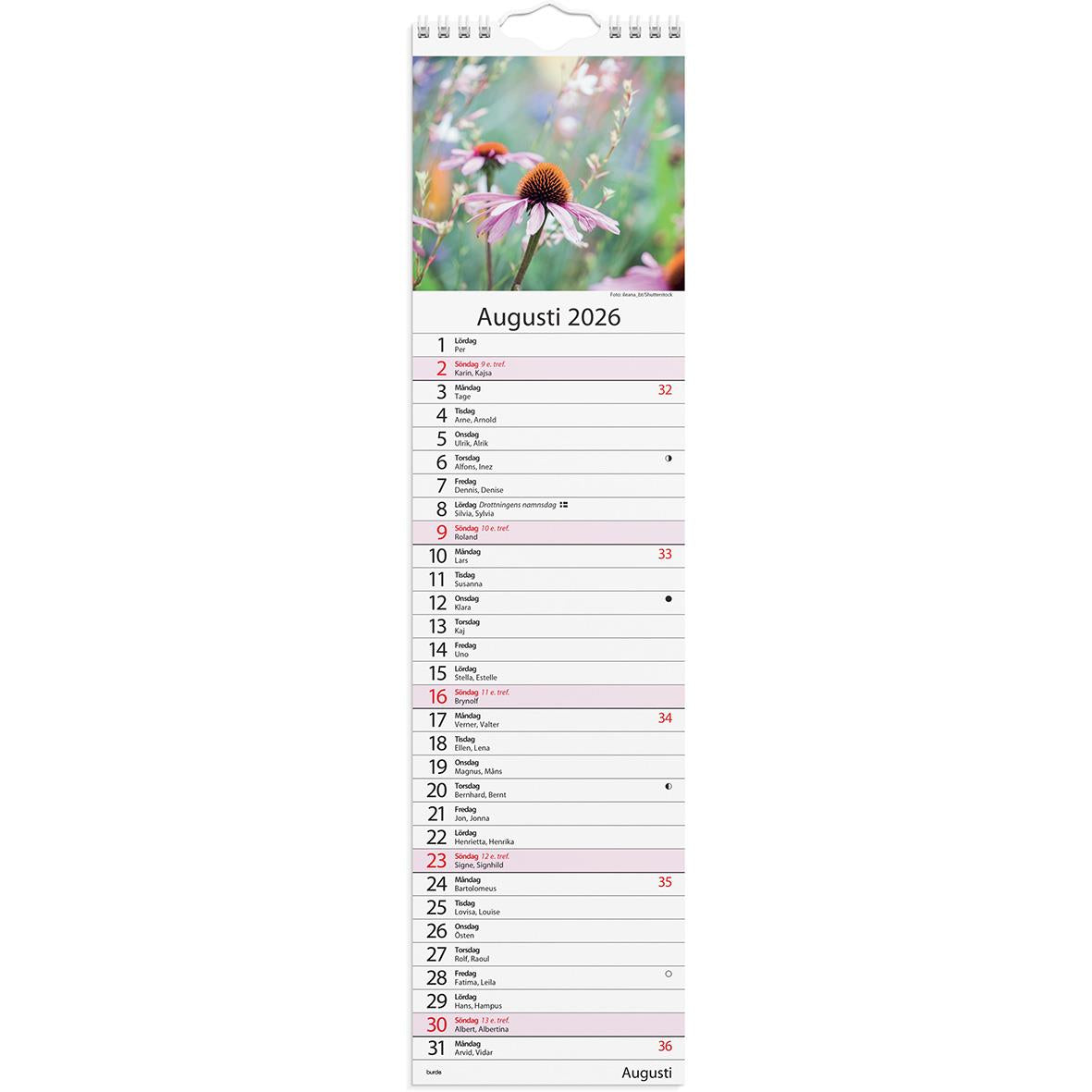 Väggkalender Burde 1711 Lilla Hemkalendern 2026