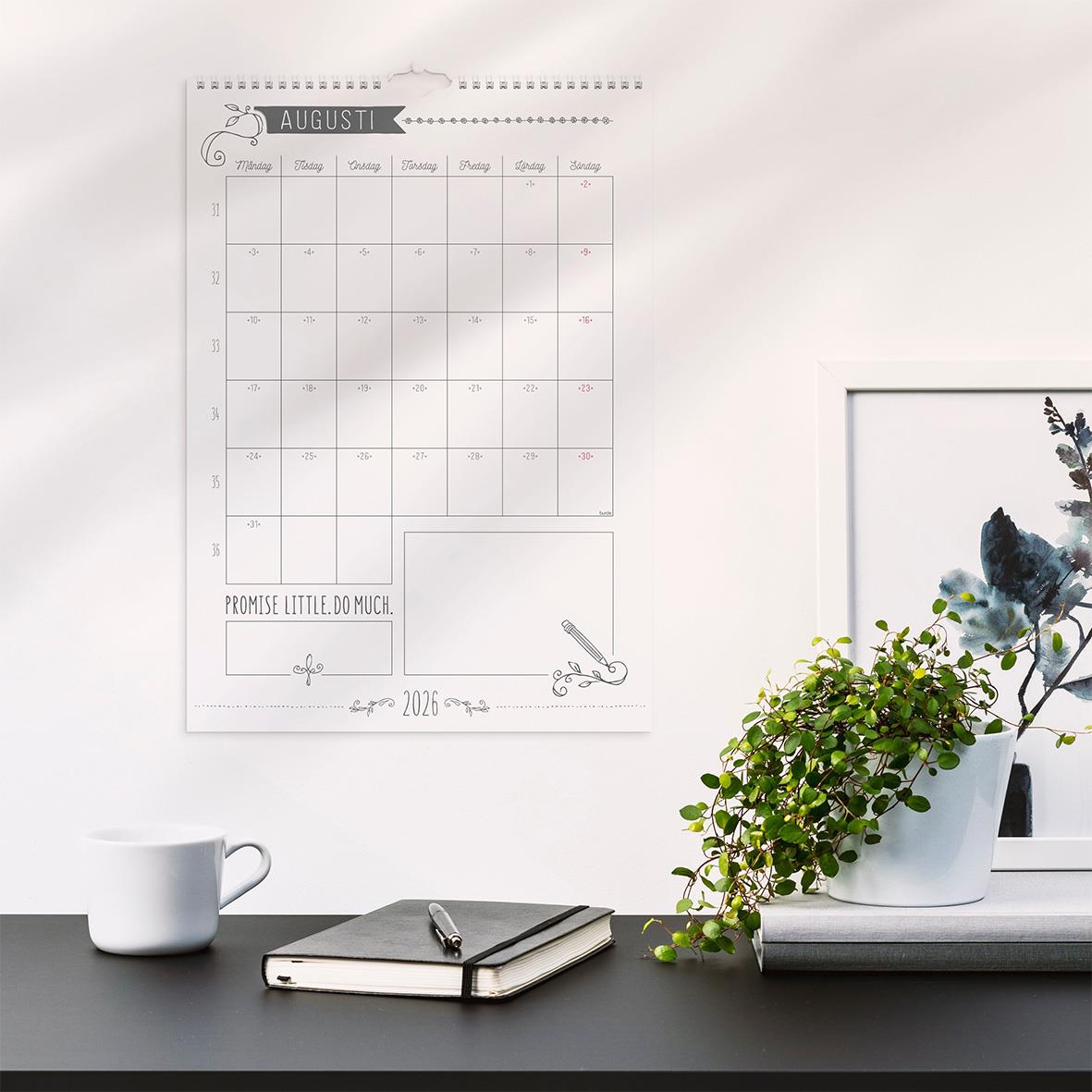 Väggkalender Burde 1770 Doodle 2026
