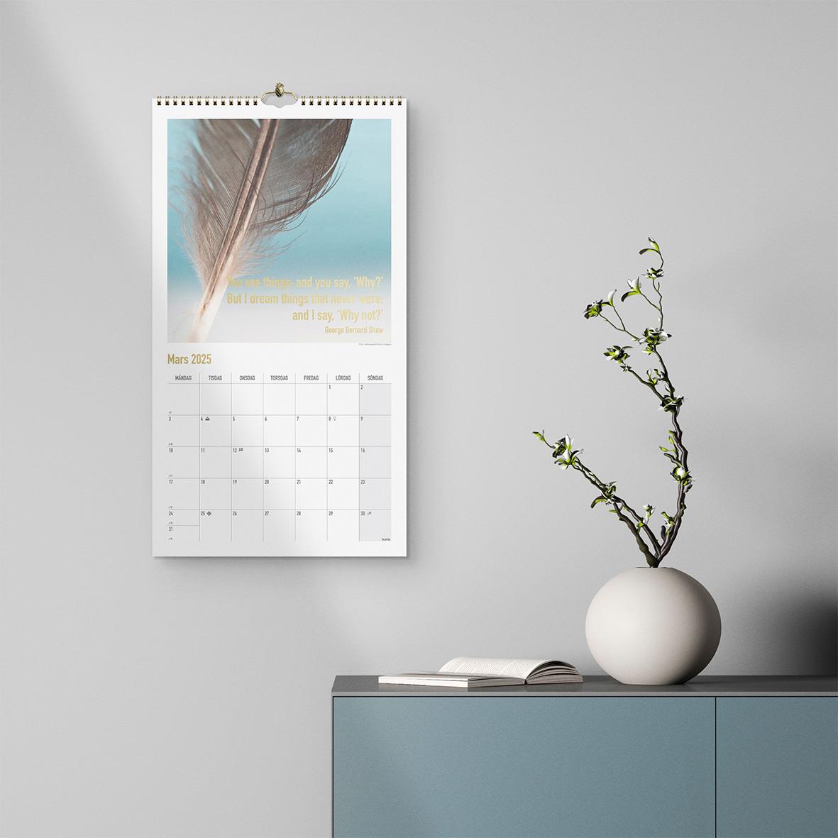 Väggkalender Burde 1736 Dream & Do 2026