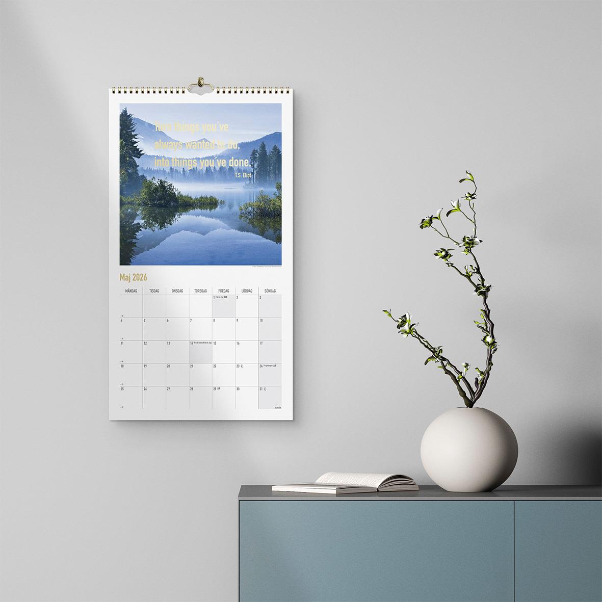 Väggkalender Burde 1736 Dream & Do 2026