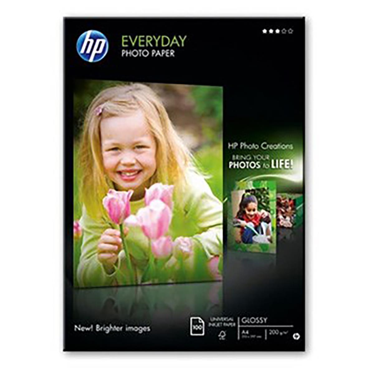 Fotopapper HP Bläck Blankt Every day photo 200g Q2510A A4