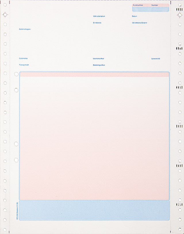 Standardblankett Universal 12"x240mm 4-bladig 300set/fp