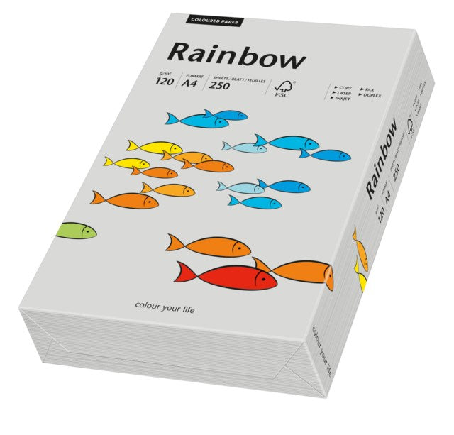 Papper Rainbow A4 120g grå 250ark/fp