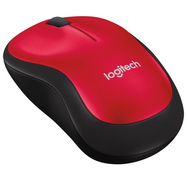 Mus Logitech M185 röd trådlös