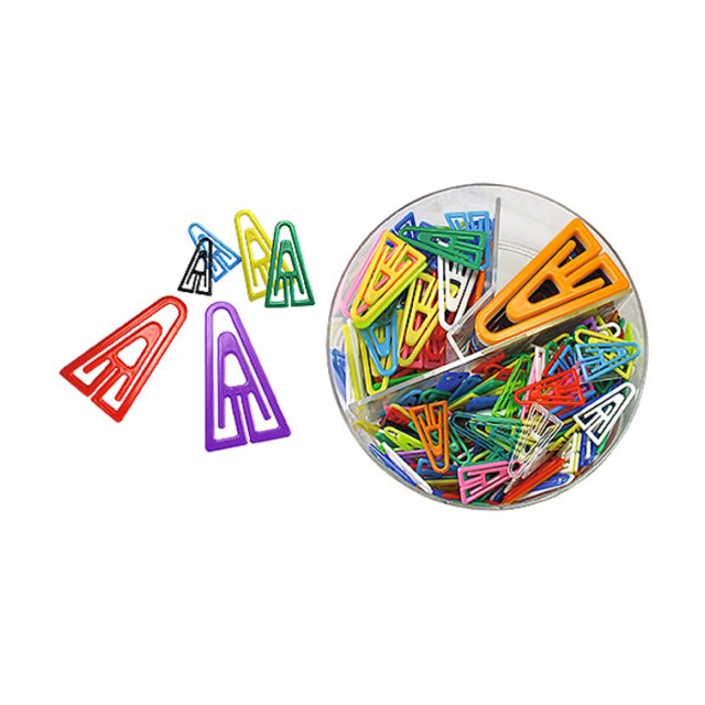 Plastic paper clips mixed sizes 25/35/60mm 300pcs/box