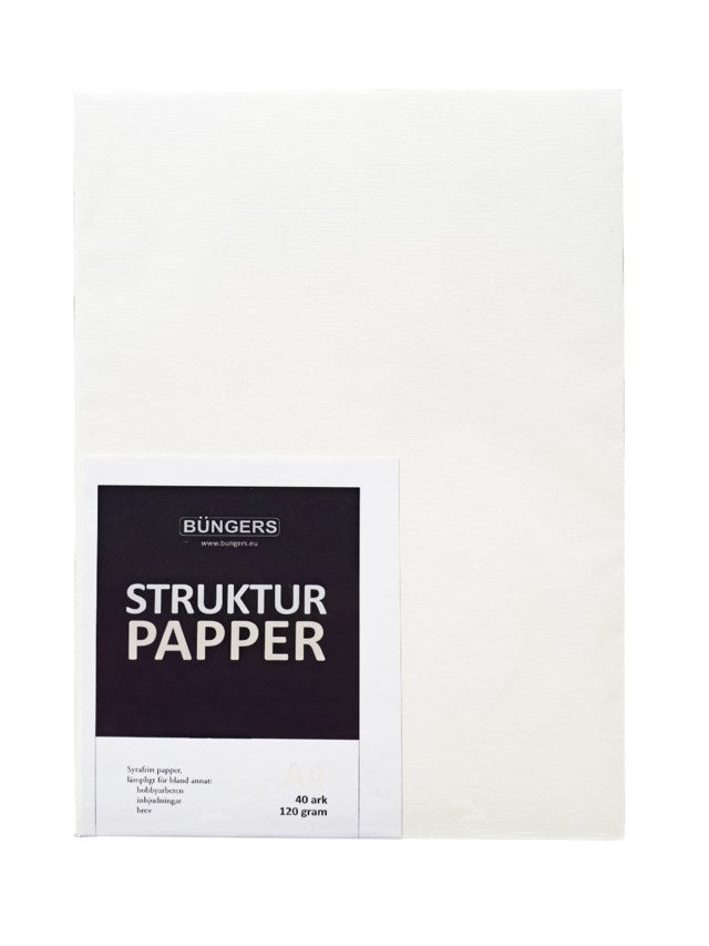 Brevpapper A4 linnepräglat 120g vit 40st/fp