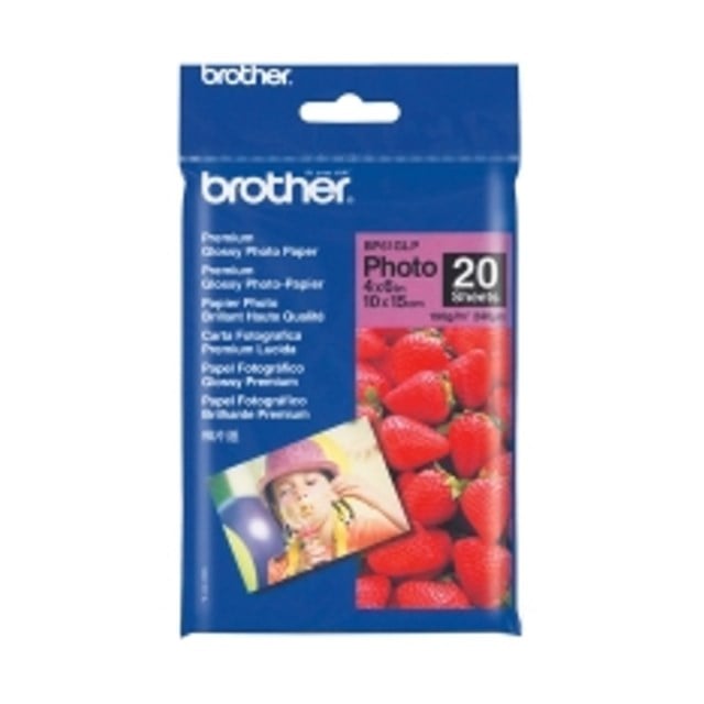 Papper Ink-Jet Brother 10X15Cm Glossy 20St/Fp