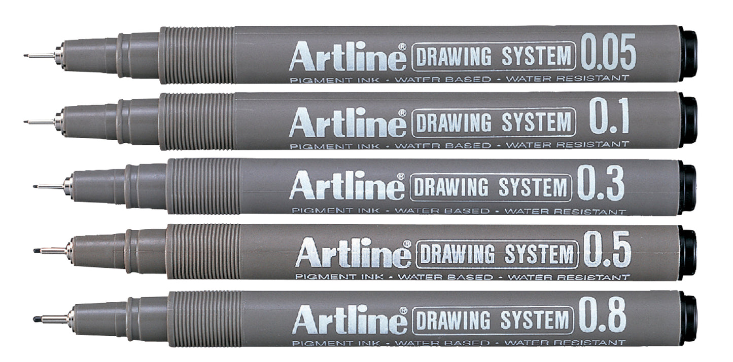 Fiberpenna Artline Drawing Svart 0,05mm