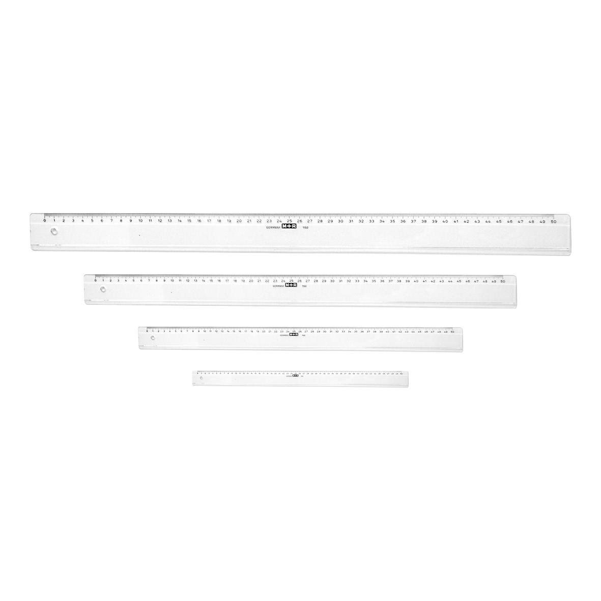 Linjal Glasklar Plast 20cm