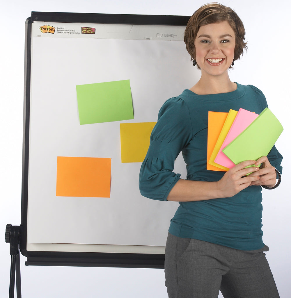 Notisar Post-it Super S Meeting Note Mix Färg 152x203mm