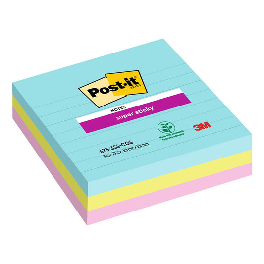 Notisar Post-it Super Sticky Linjerat Cosmic 101x101mm