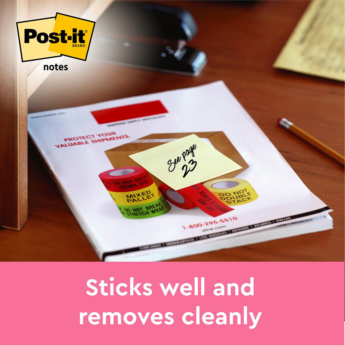 Notisar Post-it Gul 76x76mm 100 Blad