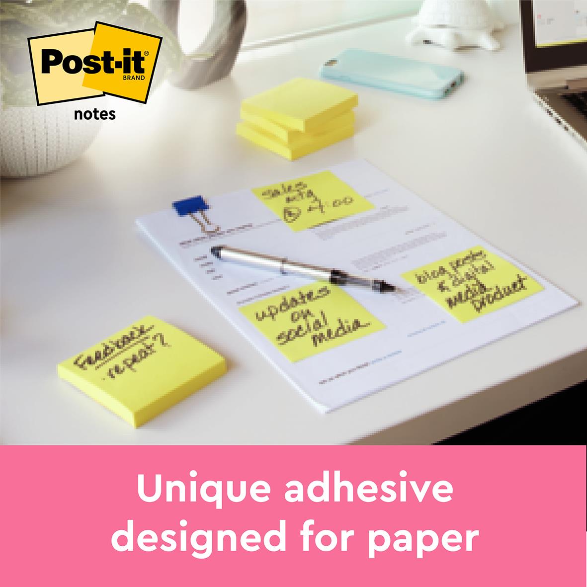 Notisar Post-it Gul 76x76mm 100 Blad