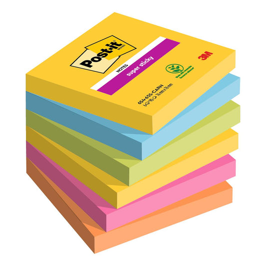 Notisar Post-it Super Sticky Carnival 76x76mm 90 Blad