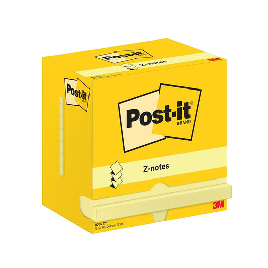 Notisar Post-it Z-Notes Gul 76x127mm 100 Blad