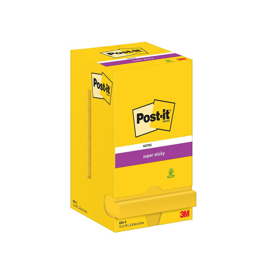 Notisar Post-it Super Sticky Ultragul 76x76mm 90 Blad