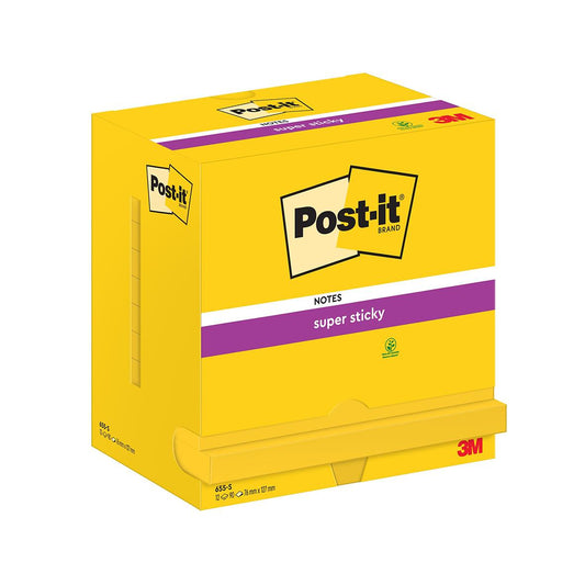 Notisar Post-it Super Sticky Ultragul 76x127mm 90 Blad