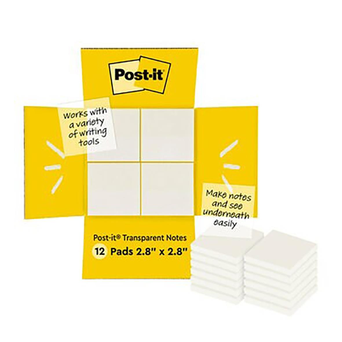 Notisar Post-it Transparent 73x73mm 36 Blad