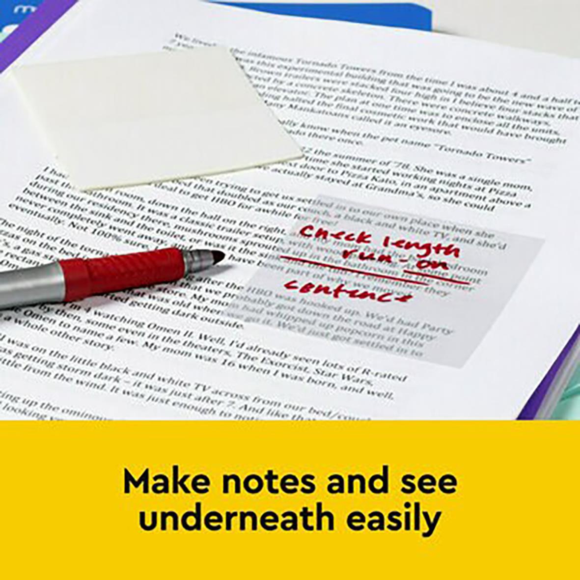 Notisar Post-it Transparent 73x73mm 36 Blad