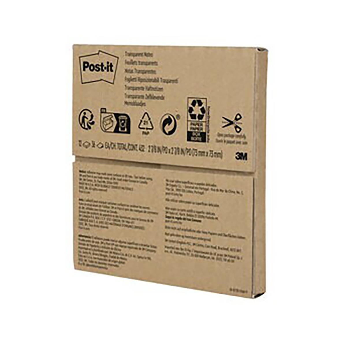 Notisar Post-it Transparent 73x73mm 36 Blad