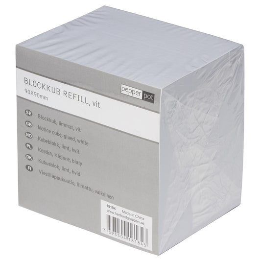 Blockkub Limmad Vit 90x90mm 850 Blad