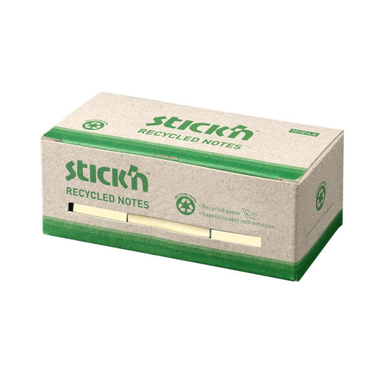 Notisar Stick´n Recycled Gul 38x51mm 100 Blad