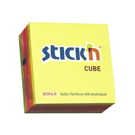 Notiskub Stick´n Neon Mix Färg 76x76mm 320 Blad