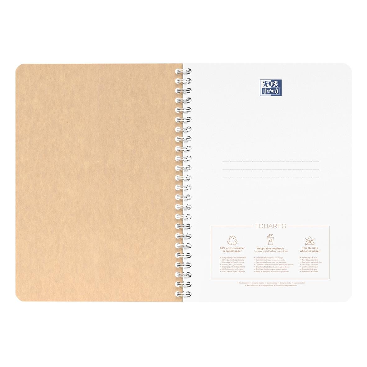 Kollegieblock Oxford Touareg Recycled Linjerat 90 Blad A5+ 90g