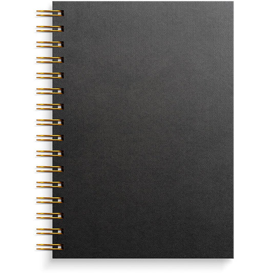 Anteckningsbok Burde Spiral Linjerad Svart A5